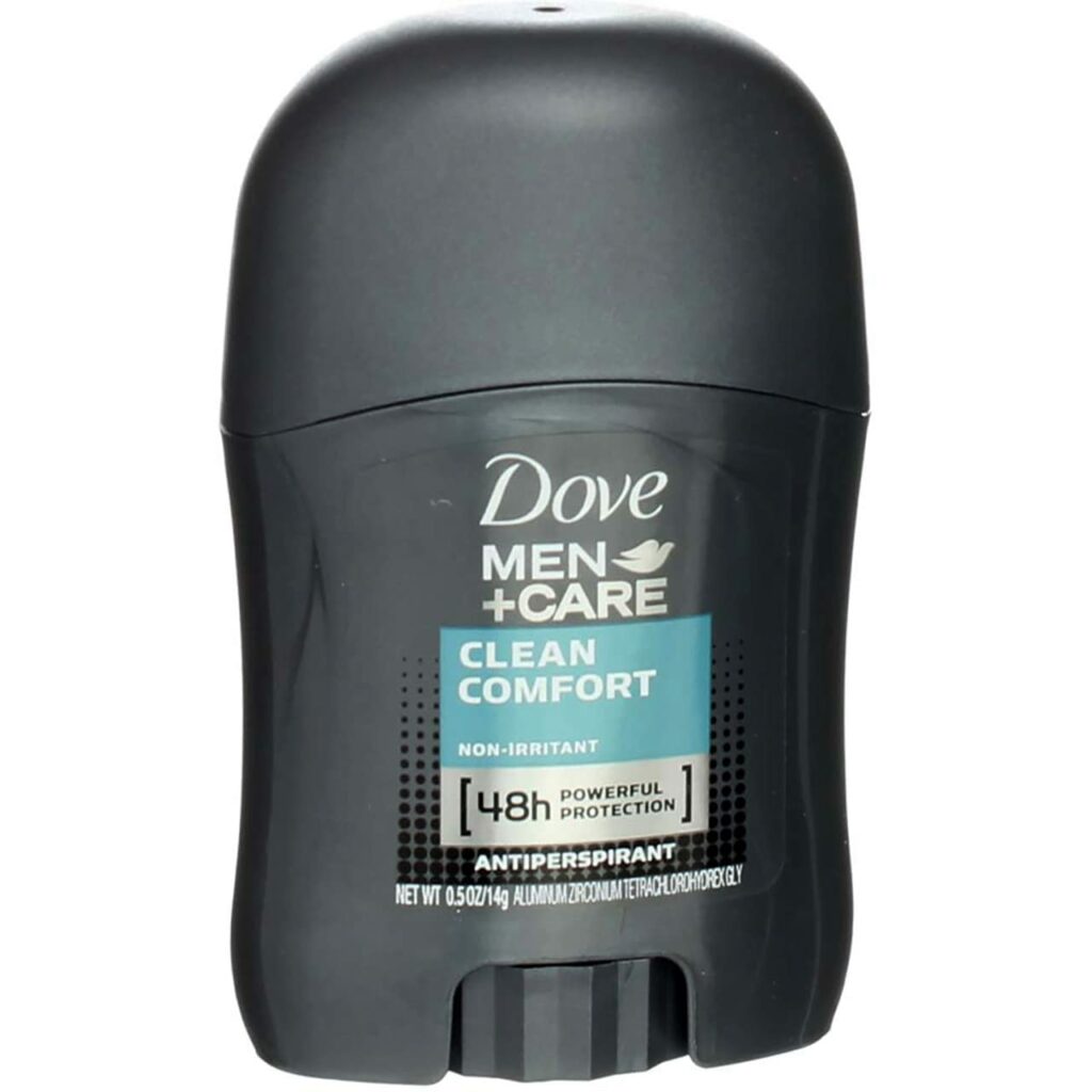 DOVE MEN + CARE Antiperspirant Deodorant Stick Clean Comfort 72-Hour Sweat & Odor Protection Antiperspirant for Men With 1/4 Moisturizing Cream 0.5 oz (Packaging May Vary)