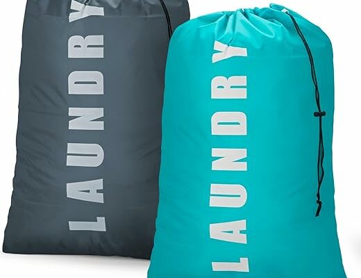 Isink Laundry Bag,2 Pack Travel Laundry Bags for Dirty Clothes,Large Laundry Bags for Traveling,Dirty Clothes Travel Bag,Laundry Bags for Camp, 24