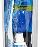 Reach Ultraclean Travel Kit Toothbrush with Toothbrush Cap and Toothpaste, Multi-Angled, Soft Bristles, TSA-Airport Friendly, Resealable, Portable and Reusable Bag