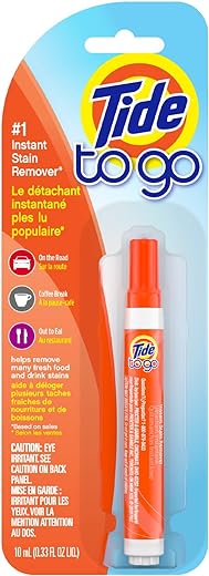 Tide Liquid Stain Remover for Clothes, Tide To Go Pen,  Instant Spot Remover for Clothes, Travel & Pocket Size, 1 Count