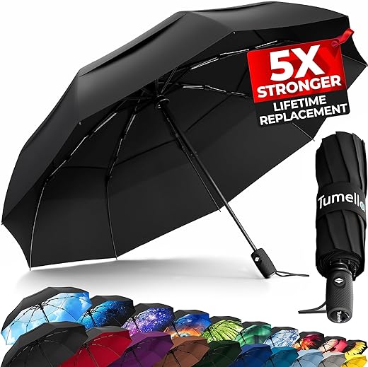 TUMELLA Strongest Windproof Travel Umbrella