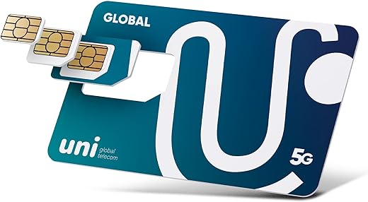 UNIGLOBAL - International Travel SIM Card - Plans Starting at .90, 3-in-1 SIM Cards for Cell Phones, 5G-4G LTE Data - Easy Online Activation, Coverage in 160+ Countries