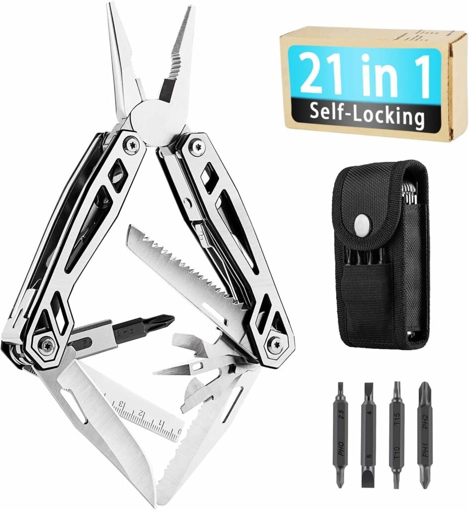 WETOLS 21-in-1 Multitool: Hard Stainless Steel Multi-Pliers